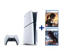 Pack PS5 Standard (avec lecteur CD) : Console PlayStation 5 (Modèle Slim) + The Last of Us Part I et II