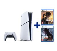 Pack PS5 Standard : Console PS5 (Modèle Slim) + The Last of Us 1 et 2