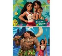 Pack puzzles 2 x 48 pieces pour vaiana fan : moana maui simea - enfant 4/5 ans - carton de qualite - set puzzle fille + carte