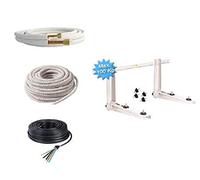 Pack raccordement climatiseur 10 mètres 1/4 1/2 + support mural qualité professionnelle