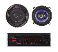 Pack Radio Lecteur MP3 pour Voiture PNI Clementine 8440 4x45W USB SD AUX avec Set 2 Haut-parleurs coaxiaux pour Voiture PNI HiFi500