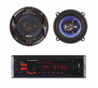 Pack Radio Lecteur MP3 pour Voiture PNI Clementine 8440 4x45W USB SD AUX avec Set 2 Haut-parleurs coaxiaux pour Voiture PNI HiFi500