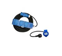 pack rallonge multiprise 20 mètres antarion adaptateur femelle p17 230v campingcar
