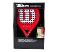 Pack Raquette Wilson Optix Xp Red Et Boite De Balles Wilson Rush
