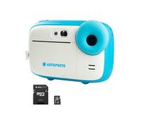 AGFAPHOTO Pack Realikids Instant Cam + 1 carte Micro SD 32GB - Appareil Photo Instantané Enfant, Ecran LCD 2,4', Batterie Lithium, Miroir Selfie et filtre photo - Bleu