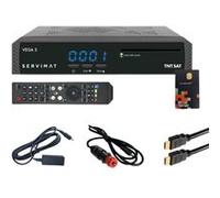 Servimat Pack Récepteur satellite Full HD + Carte TNTSAT V6 + Câble HDMI, Câble 12V, Déport IR