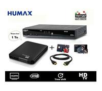 PACK RÉCEPTEUR SATELLITE TNTSAT HUMAX TN 7000 HD PVR AVEC DISQUE DUR EXTERNE 1TO