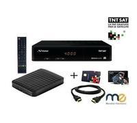 Pack Récepteur Strong SRT 7404 , Démodulateur Satellite HD TNTSAT, Noir, Haute définition avec Disque Dur Externe Extra Slim 1 TO