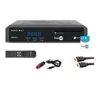 Pack SERVIMAT Récepteur TV satellite HD + carte Fransat PC6 + Câble HDMI + Câble 12V