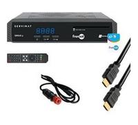 pack servimat récepteur tv satellite hd carte fransat pc7 câble hdmi câble 12v