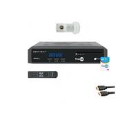 pack récepteur tv satellite hd carte fransat pc7 câble hdmi lnb single