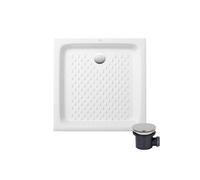 Pack receveur 70 x 70 VILLEROY ET BOCH O.Novo céramique blanc avec bonde D90