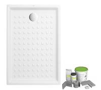 Pack receveur de douche 120 x 90 VILLEROY ET BOCH O Novo rectangle blanc + Kit d'étanchéité WEDI