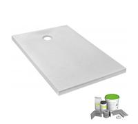 Pack receveur de douche 140 x 90 Ipso rectangle blanc + Kit d'étanchéité WEDI