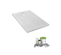 Pack receveur de douche 160 x 90 Ipso rectangle blanc + Kit d'étanchéité WEDI
