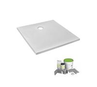 Pack receveur de douche 80 x 80 Ipso carré blanc + Kit d'étanchéité WEDI