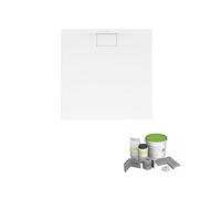 Pack receveur de douche antidérapant 90 x 80 VILLEROY ET BOCH Architectura Metalrim rectangle blanc + Kit d'étanchéité WEDI
