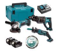 Pack Rénovation DHR202 + DGA452 + DJR183 (2x5.0Ah) en Makpac - MAKITA