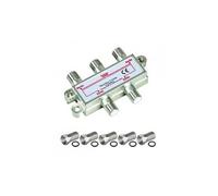 Pack repartiteur antenne tv ou sat 1 entree 4 sorties 5-2300 mhz + 5 fiches f offert G