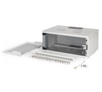 Pack réseau 19", armoire 4U et équipement, version grise SOHO Pro, non monté