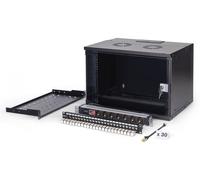 Pack réseau 19", armoire 7U et équipement, version SOHO Pro noire, non montée