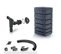 Pack Réservoir d'eau de pluie Tower Stone 500L avec robinet et kit de raccordement