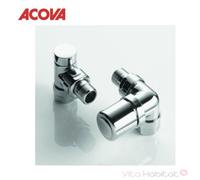 Pack robinetterie manuelle thermostatisable équerre d'angle droit - ACOVA 841578
