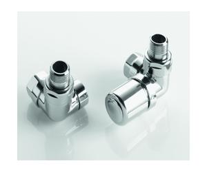 Pack robinetterie manuelle thermostatisable équerre d'angle droit pour sèche-serviettes - ACOVA 991498