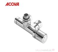 Pack Robinetterie thermostatisable monopoint monotube / bitube coude chromé - ACOVA 841238