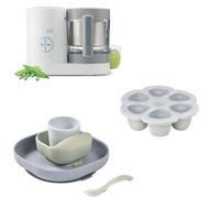 Pack robot Babycook Neo Grey White + multiportions silicone 6 x 150 ml + coffret repas silicone 4 pièces