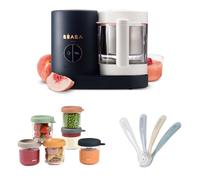 Pack robot Babycook Neo Night Blue + 6 portions verre + 4 cuillères silicone bébé