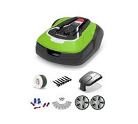 Pack robot tondeuse Optimow 15 GREENWORKS - pour 1500m2 - avec garage et accessoires