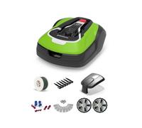 Pack robot tondeuse Optimow 15 GREENWORKS - pour 1500m2 - avec garage et accessoires