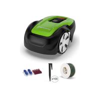Pack robot tondeuse Optimow M GREENWORKS - pour 500m2 - 100m fil, 100 piquets et connecteurs