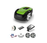 Pack robot tondeuse Optimow M GREENWORKS - pour 500m2 - avec garage et accessoires