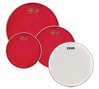 Evans EPP-HRUV1-R - Pack Rock - Peaux Hydraulic rouges (10'', 12'', 16'') et peau de frappe pour caisse claire 14'' UV1 sablée