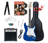 Pack Rocktile Banger's Set Guitares Électriques Blue in mpli, Housse | Guitare Rocktile style ST, Finition Blue, 3 micros single-coil, Sélecteur 5 positions, 1 potard volume/ 2 potards tonalité