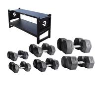 Pack Ruster Rack et haltères hexagonaux 17.5 à 30kg