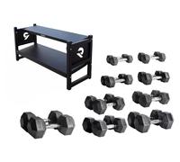 Pack Ruster Rack et haltères hexagonaux 2 à 20kg