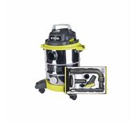 Pack RYOBI Aspirateur eau et poussière RYOBI 1250W - 20L - RVC-1220I-G - 6 accessoires nettoyage automobile - RAKVA04