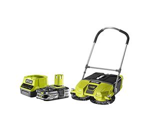 Pack RYOBI Balayeuse motorisée 18V One+ R18SW3-0G - 1 Batterie 2.5Ah - 1 Chargeur rapide RC18120-125