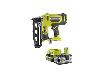 Pack RYOBI Cloueur de finition à air comprimé 18 V One+ R16GN18-0 - 1 Batterie 5.0Ah - 1 Chargeur rapide RC18120-150