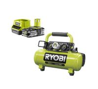 Pack RYOBI Compresseur à cuve 18V One Plus - 4L R18AC-0-1 Batterie 2.5Ah - 1 Chargeur rapide RC18120-125