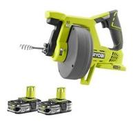 Pack RYOBI Déboucheur 18V Oneplus - 2 batteries LithiumPlus 2.5Ah - R18DA-0