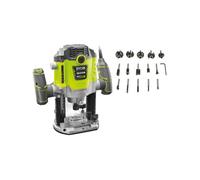 Pack RYOBI Défonceuse électrique RRT1600-K - 1600W - 254mm - Coffret 15 fraises panachées - RAKRBS15