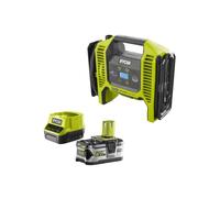 Pack RYOBI gonfleur compresseur 18V R18MI-0 - 1 batterie 5.0Ah - 1 chargeur rapide RC18120-150