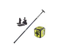 Pack RYOBI Laser croix rouge - 10m de porté - 0,5mm de précision - RBCLLR1 - Canne télescopique - 320cm - RBCLTP1