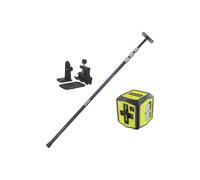 Pack RYOBI Laser Croix Rouge - 10m de porté - 0,5mm de précision - RBCLLR1 - Canne télescopique - 320cm - RBCLTP1