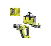 Pack RYOBI - Marteau perforateur R18SDS-125S - 18V One+ - 1 batterie 2.5Ah - 1 chargeur - Coffret empilage 8 forets SDSPLUS RAK08SDS2
