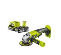 Pack RYOBI Meuleuse d'angle 18 V One+ R18AG-0 - 1 Batterie 2.5Ah - 1 Chargeur rapide RC18120-125